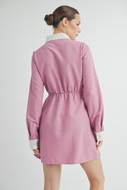 CONTRAST TRIM MINI DRESS I ABED7551 I SHIP 09/18/24