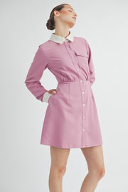 CONTRAST TRIM MINI DRESS I ABED7551 I SHIP 09/18/24