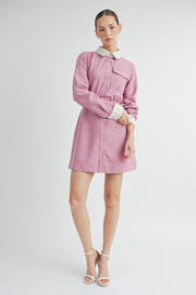 CONTRAST TRIM MINI DRESS I ABED7551 I SHIP 09/18/24