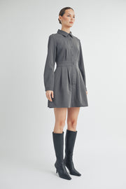 SHIRT STYLE CREPE DRESS I ABED7553 I SHIP 09/25/24