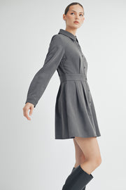 SHIRT STYLE CREPE DRESS I ABED7553 I SHIP 09/25/24