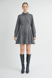 SHIRT STYLE CREPE DRESS I ABED7553 I SHIP 09/25/24