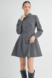 SHIRT STYLE CREPE DRESS I ABED7553 I SHIP 09/25/24