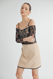 Silp Mini Dress With Sheer Dress I ABED7554 I SHIP 09/04/24