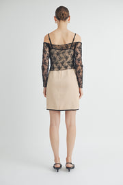 Silp Mini Dress With Sheer Dress I ABED7554 I SHIP 09/04/24