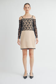 Silp Mini Dress With Sheer Dress I ABED7554 I SHIP 09/04/24