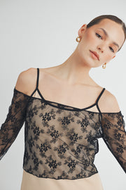 Silp Mini Dress With Sheer Dress I ABED7554 I SHIP 09/04/24