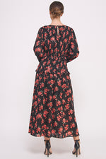 Load image into Gallery viewer, Floral Print Long Sleeve Midi Dress I ABED7561 I SHIP 09/25/24
