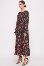 Load image into Gallery viewer, Floral Print Long Sleeve Midi Dress I ABED7561 I SHIP 09/25/24
