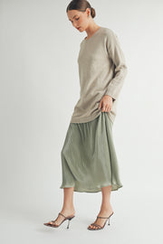 Sweater Top and Pleats Skirt Layered Dress I ABED7567