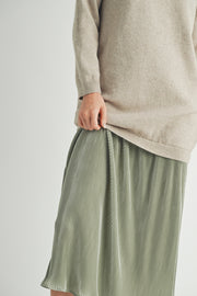 Sweater Top and Pleats Skirt Layered Dress I ABED7567