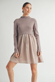 Long Sleeve Twofer Sweater Mini Dress I ABED7568 I INSTOCK