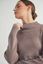 Load image into Gallery viewer, Long Sleeve Twofer Sweater Mini Dress I ABED7568 I INSTOCK
