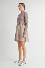 Load image into Gallery viewer, Long Sleeve Twofer Sweater Mini Dress I ABED7568 I INSTOCK
