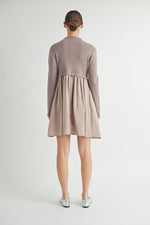 Load image into Gallery viewer, Long Sleeve Twofer Sweater Mini Dress I ABED7568 I INSTOCK

