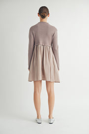 Long Sleeve Twofer Sweater Mini Dress I ABED7568 I INSTOCK