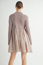 Load image into Gallery viewer, Long Sleeve Twofer Sweater Mini Dress I ABED7568 I INSTOCK
