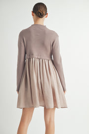 Long Sleeve Twofer Sweater Mini Dress I ABED7568 I INSTOCK