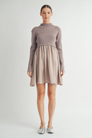 Long Sleeve Twofer Sweater Mini Dress I ABED7568 I INSTOCK