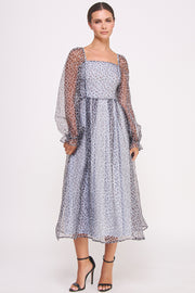 Animal Print Chiffon Midi Dress I ABED7577 I SHIP 09/11/24