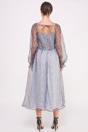 Animal Print Chiffon Midi Dress I ABED7577 I SHIP 09/11/24