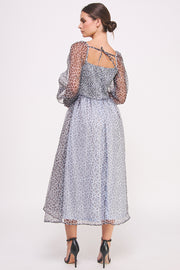 Animal Print Chiffon Midi Dress I ABED7577 I SHIP 09/11/24