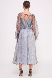 Animal Print Chiffon Midi Dress I ABED7577 I SHIP 09/11/24