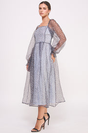 Animal Print Chiffon Midi Dress I ABED7577 I SHIP 09/11/24