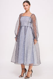 Animal Print Chiffon Midi Dress I ABED7577 I SHIP 09/11/24