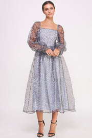 Animal Print Chiffon Midi Dress I ABED7577 I SHIP 09/11/24