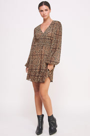 Cheetah-Print Mesh Dress I ABED7579 I SHIP 10/03/24