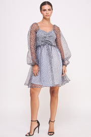 Animal Print Puff Sleeve Mini Dress I ABED7580 I SHIP 09/11/24