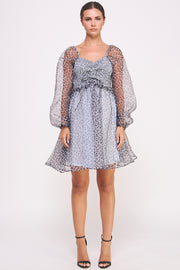 Animal Print Puff Sleeve Mini Dress I ABED7580 I SHIP 09/11/24