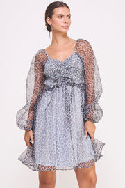 Animal Print Puff Sleeve Mini Dress I ABED7580 I SHIP 09/11/24
