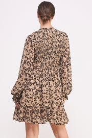 Leopard Print Chiffon Mini Dress I ABED7581 I SHIP 09/25/24