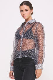 Sheer Button Down Shirts I ABED7582 I SHIP 09/11/24