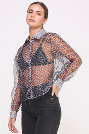 Sheer Button Down Shirts I ABED7582 I SHIP 09/11/24
