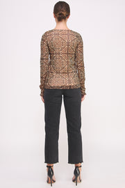 Cheetah-Print Mesh Top I ABED7583 I SHIP 09/25/24