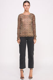 Cheetah-Print Mesh Top I ABED7583 I SHIP 09/25/24