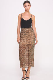 Cheetah-Print Mesh Skirt I ABEB7522 I SHIP 09/25/24