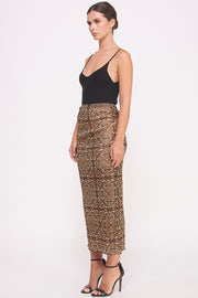 Cheetah-Print Mesh Skirt I ABEB7522 I SHIP 09/25/24