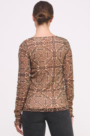 Cheetah-Print Mesh Top I ABED7583 I SHIP 09/25/24