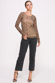 Cheetah-Print Mesh Top I ABED7583 I SHIP 09/25/24