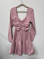 Long Sleeves Bubble Hem Dress I ABED7594 I SHIP 10/03/24