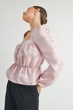 Load image into Gallery viewer, Square Neck Long sleeve Blouse I ABED7597
