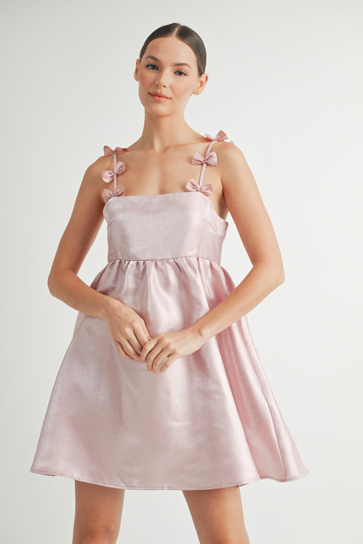 Bow Straps Baby Doll Mini Dress I ABED7599 I SHIP:TBD