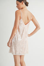 Load image into Gallery viewer, Sequin Camisole Mini Dress I ABED7613
