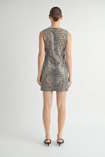 Load image into Gallery viewer, Sequin Leopard Printed Mini Dress I ABED7618
