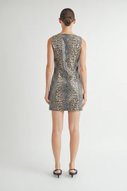 Sequin Leopard Printed Mini Dress I ABED7618