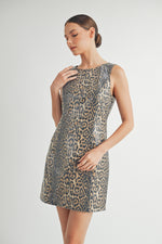 Load image into Gallery viewer, Sequin Leopard Printed Mini Dress I ABED7618

